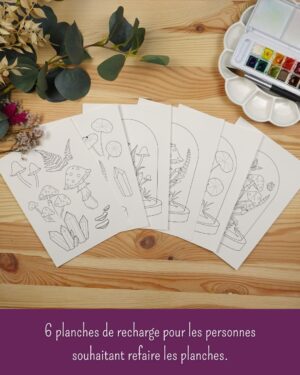 Recharge - Kit Aquarelle Terrarium Champignon